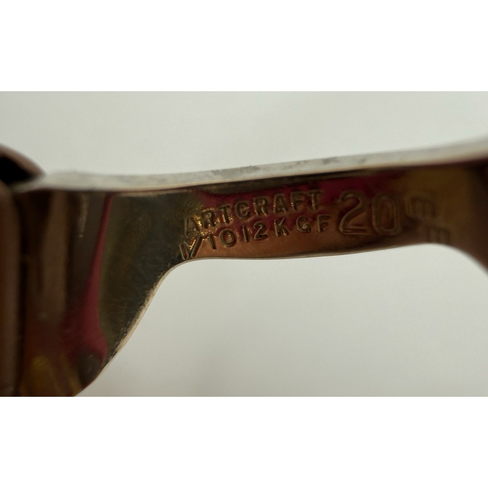 MINT Artcraft Gold Filled CatEye Glasses 1/1012 KGF Alum 4 1/4-5 1/2 20mm-Retro - Picture 5 of 7